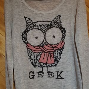 Papaya Owl Sweater Size M